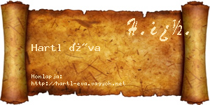 Hartl Éva névjegykártya